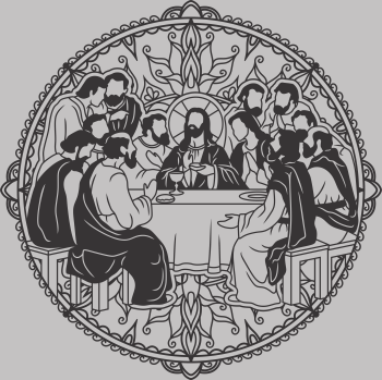 imagem do arquivo vetor para download Vetor Santa Ceia Ornamental