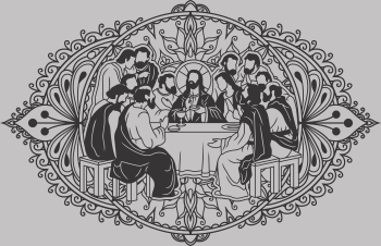imagem do arquivo vetor para download Vetor Santa Ceia Ornamental