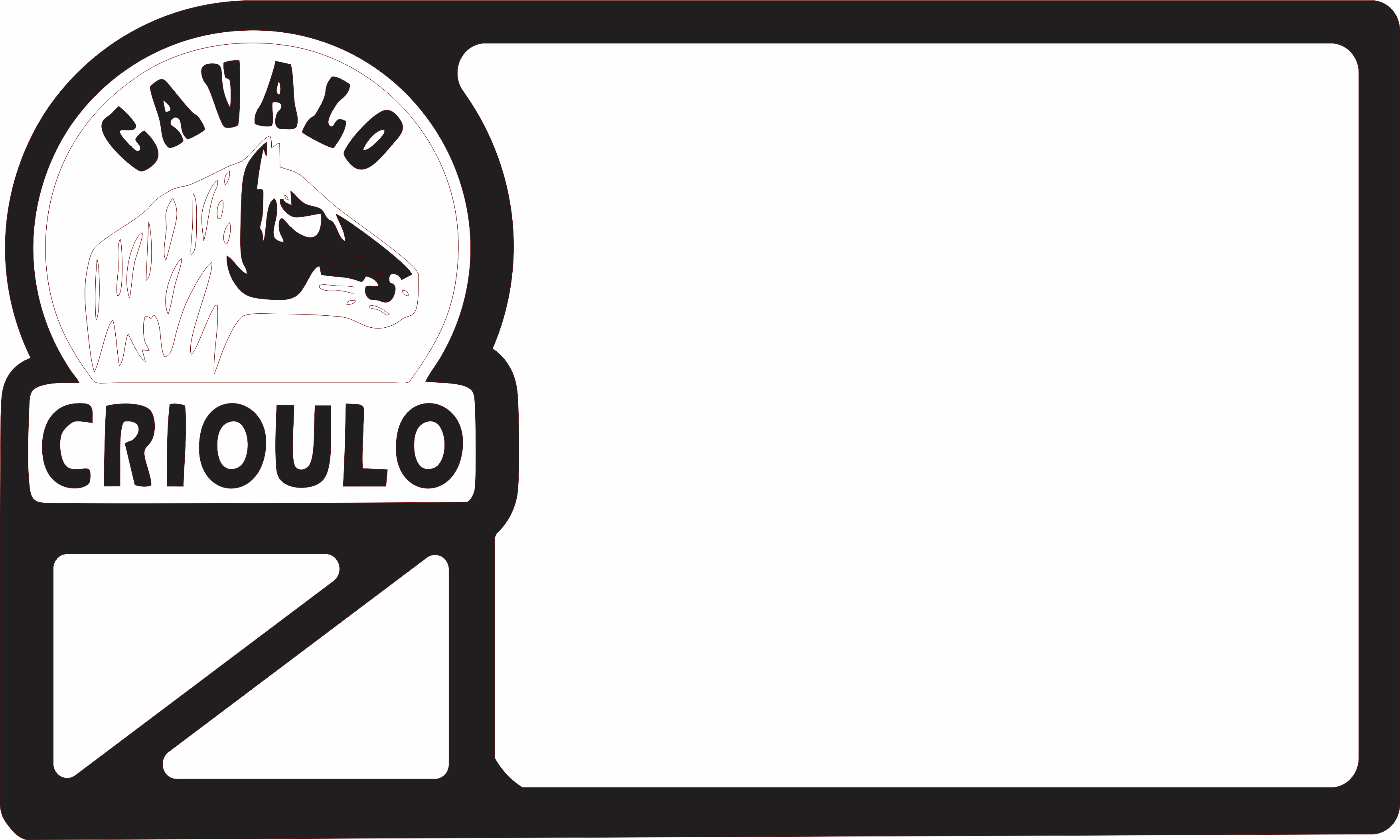 imagem do arquivo vetor para download Vetor Tábua Cavalo Crioulo