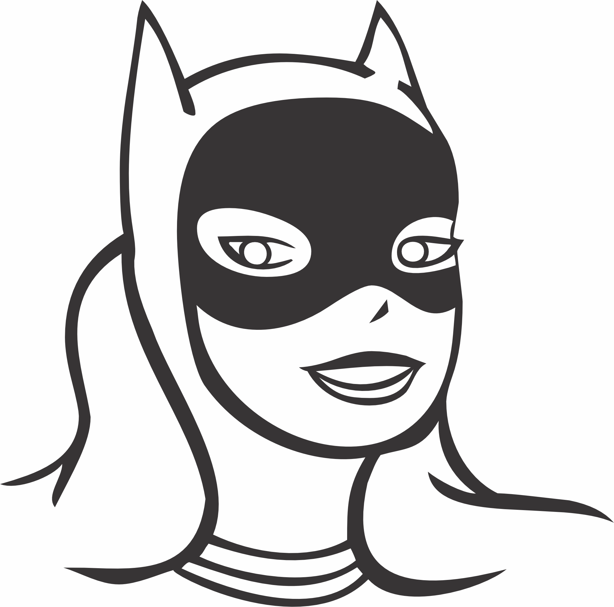 imagem do arquivo vetor para download Vetor da mulher gato 