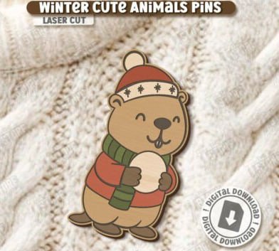 imagem do arquivo vetor para download Vetor de Castor natalino