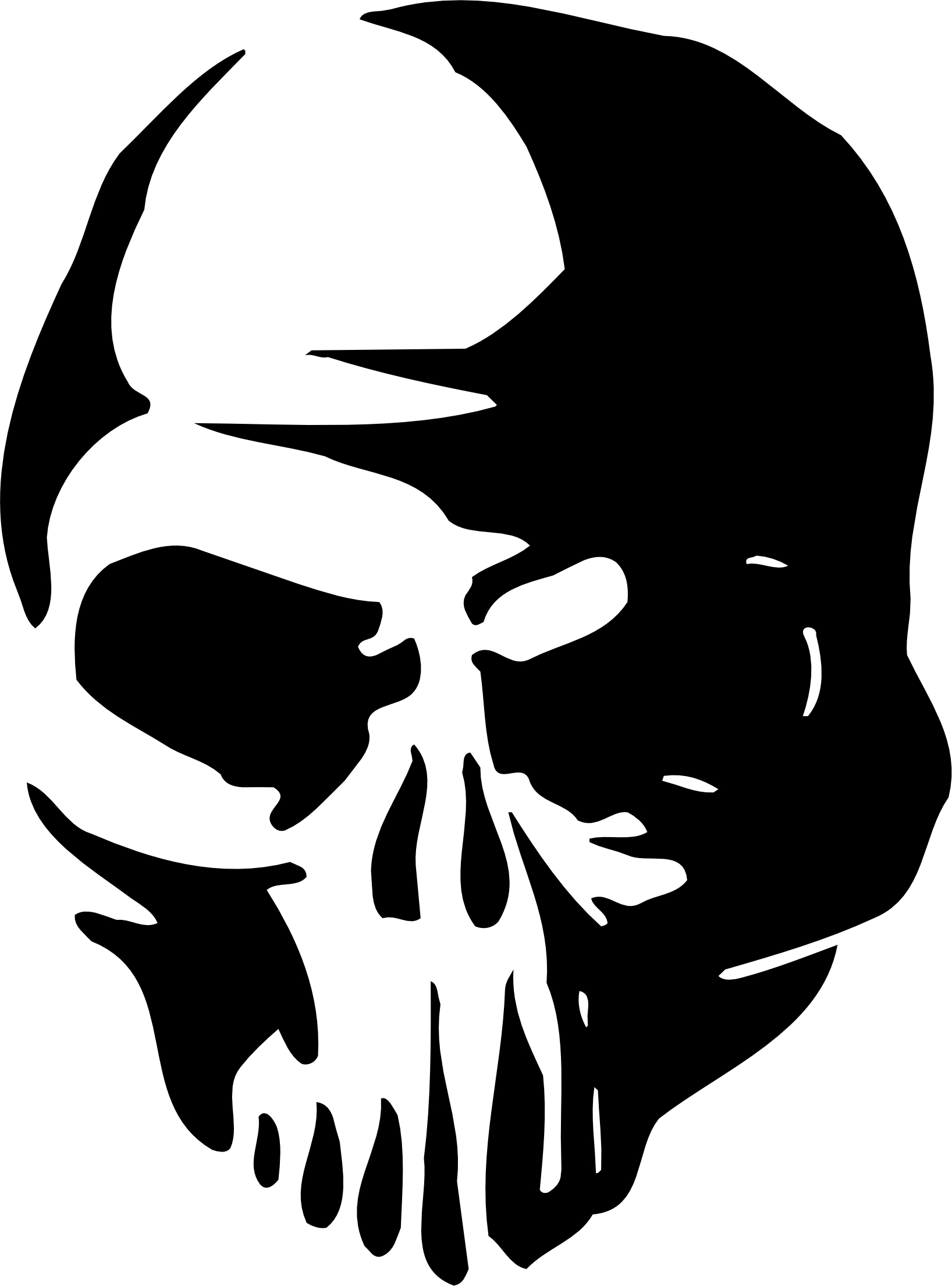 imagem do arquivo vetor para download Vetor de Caveira