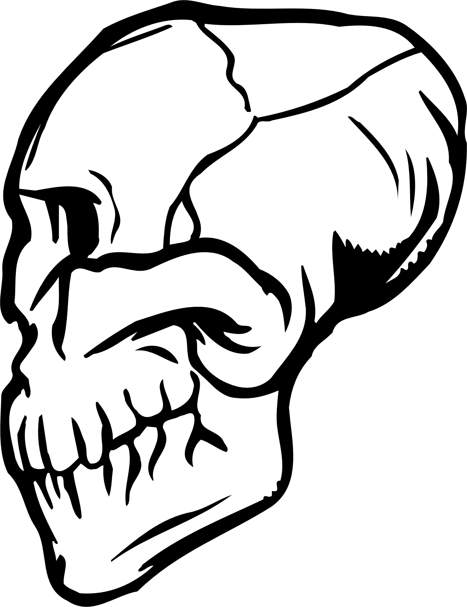 imagem do arquivo vetor para download Vetor de Caveira