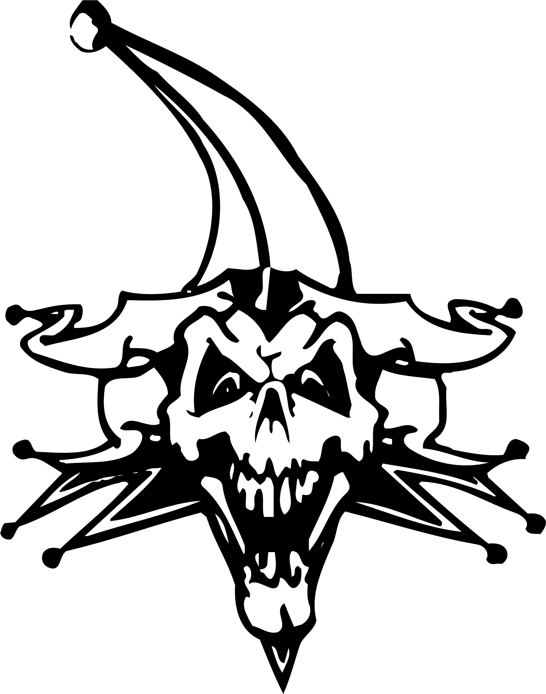 imagem do arquivo vetor para download Vetor de Caveira de palhaço