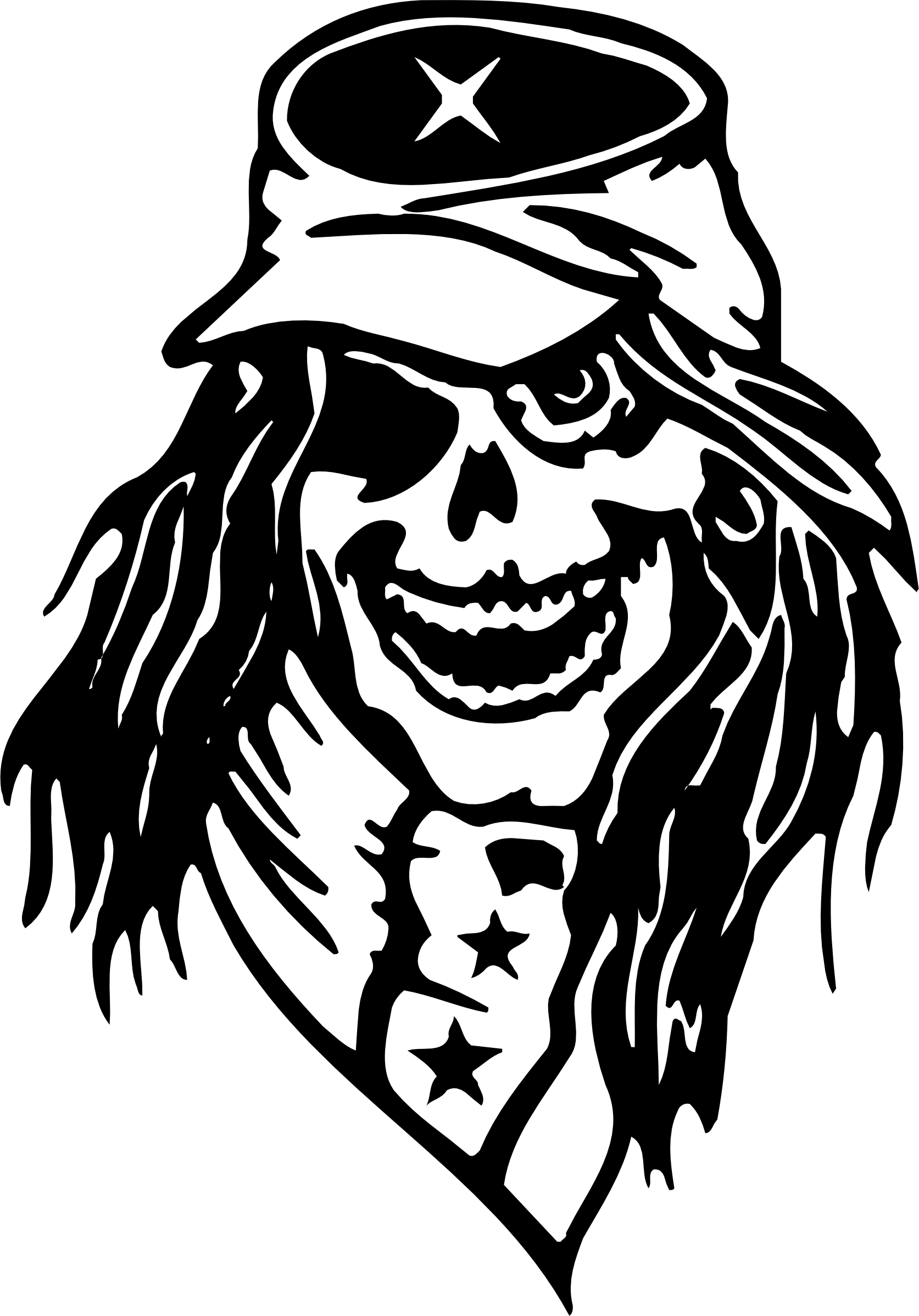 imagem do arquivo vetor para download Vetor de Caveira