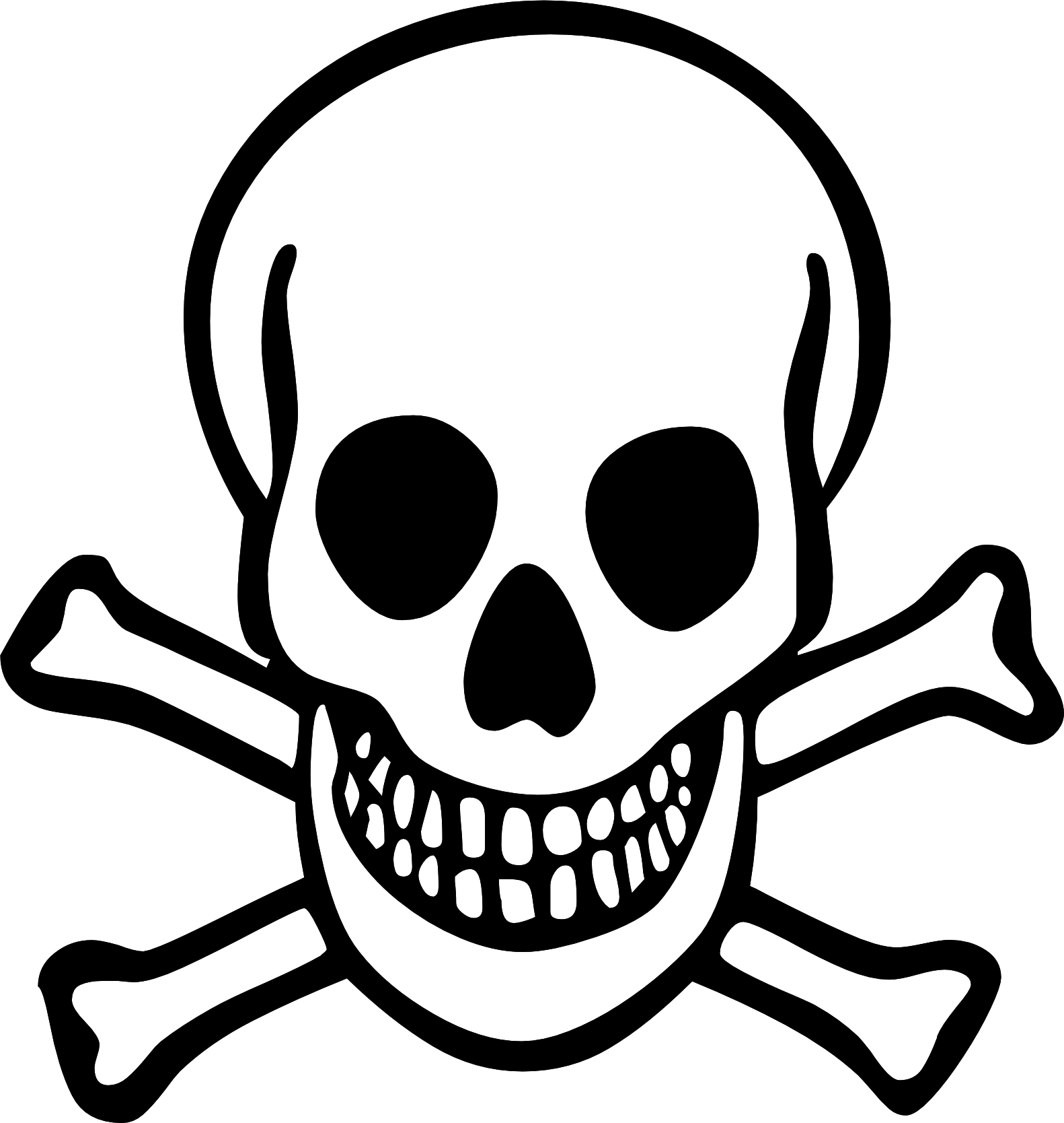 imagem do arquivo vetor para download Vetor de Caveira