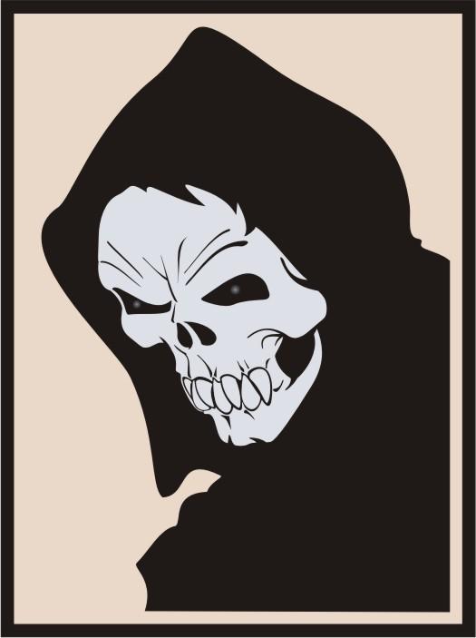 imagem do arquivo vetor para download Vetor de Caveira com capuz