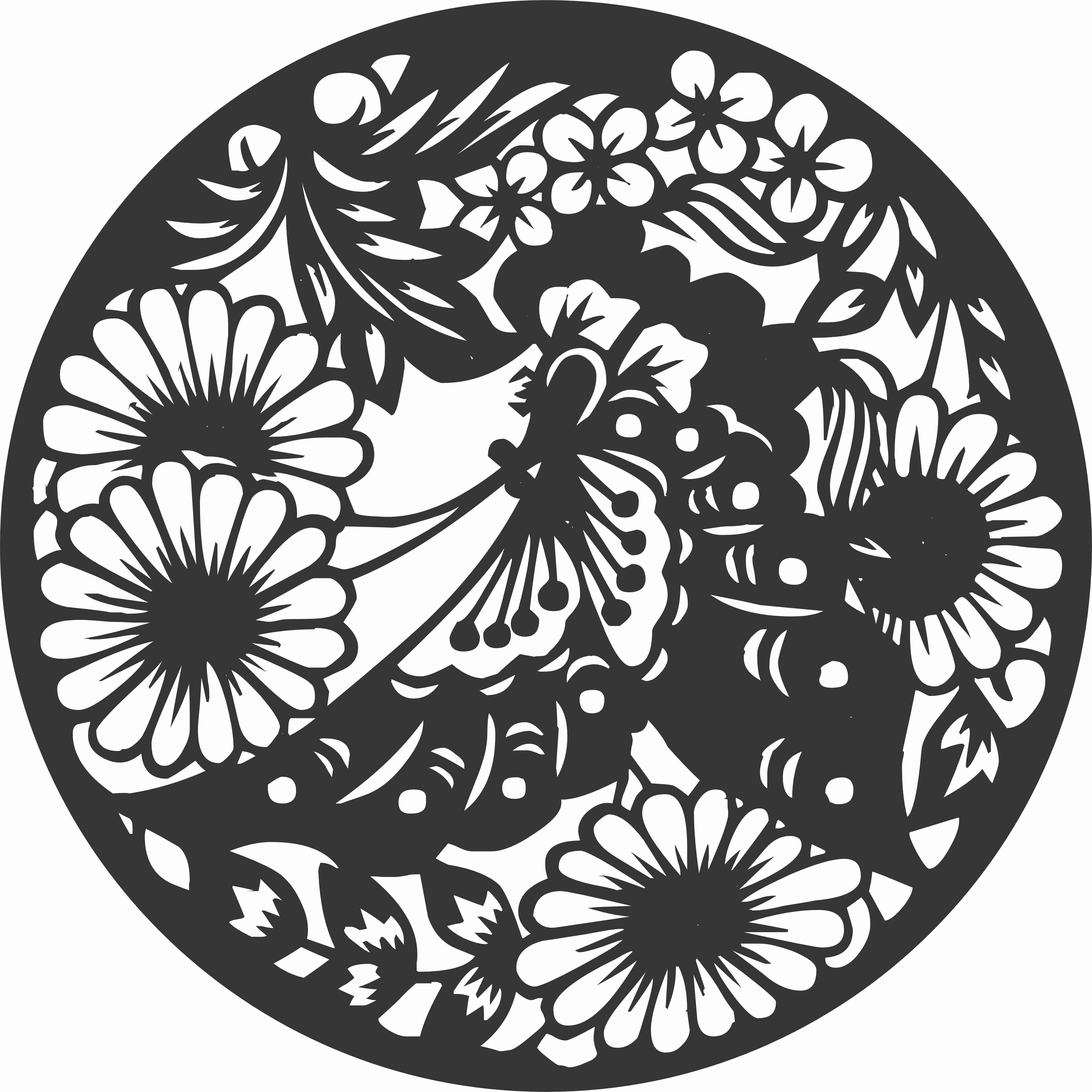 imagem do arquivo vetor para download Vetor de Mandala floral 