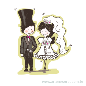 imagem do arquivo vetor para download Vetor de Noivos 