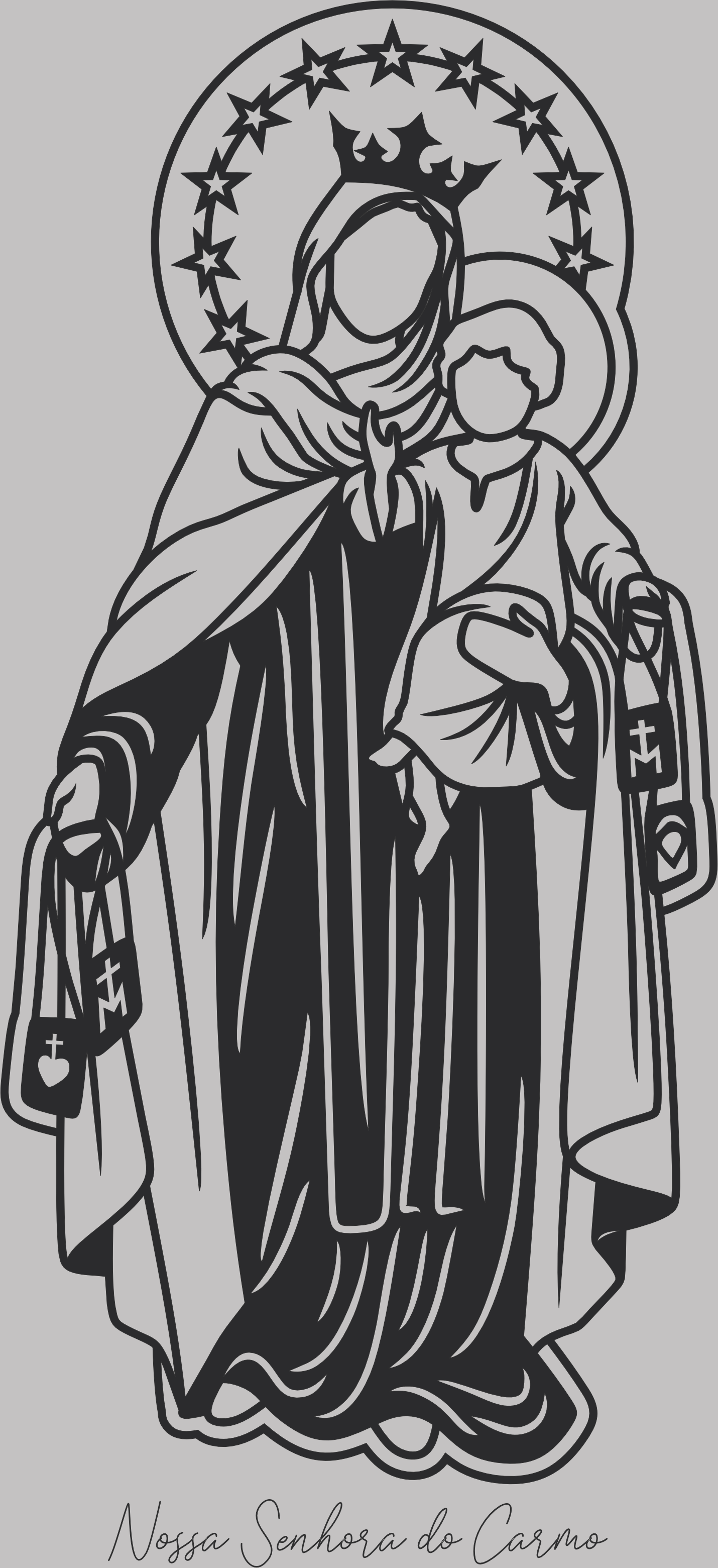 imagem do arquivo vetor para download Vetor de Nossa Senhora do Carmo