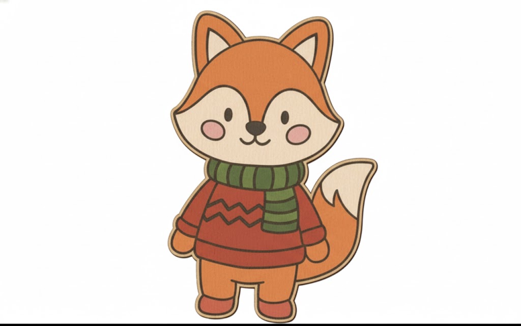 imagem do arquivo vetor para download Vetor de Raposa natalino