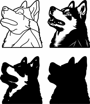 imagem do arquivo vetor para download Vetor de cão AKITA
