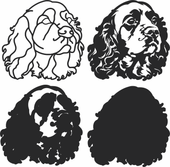 imagem do arquivo vetor para download Vetor de cão AMERICAN COCKER SPANIEL