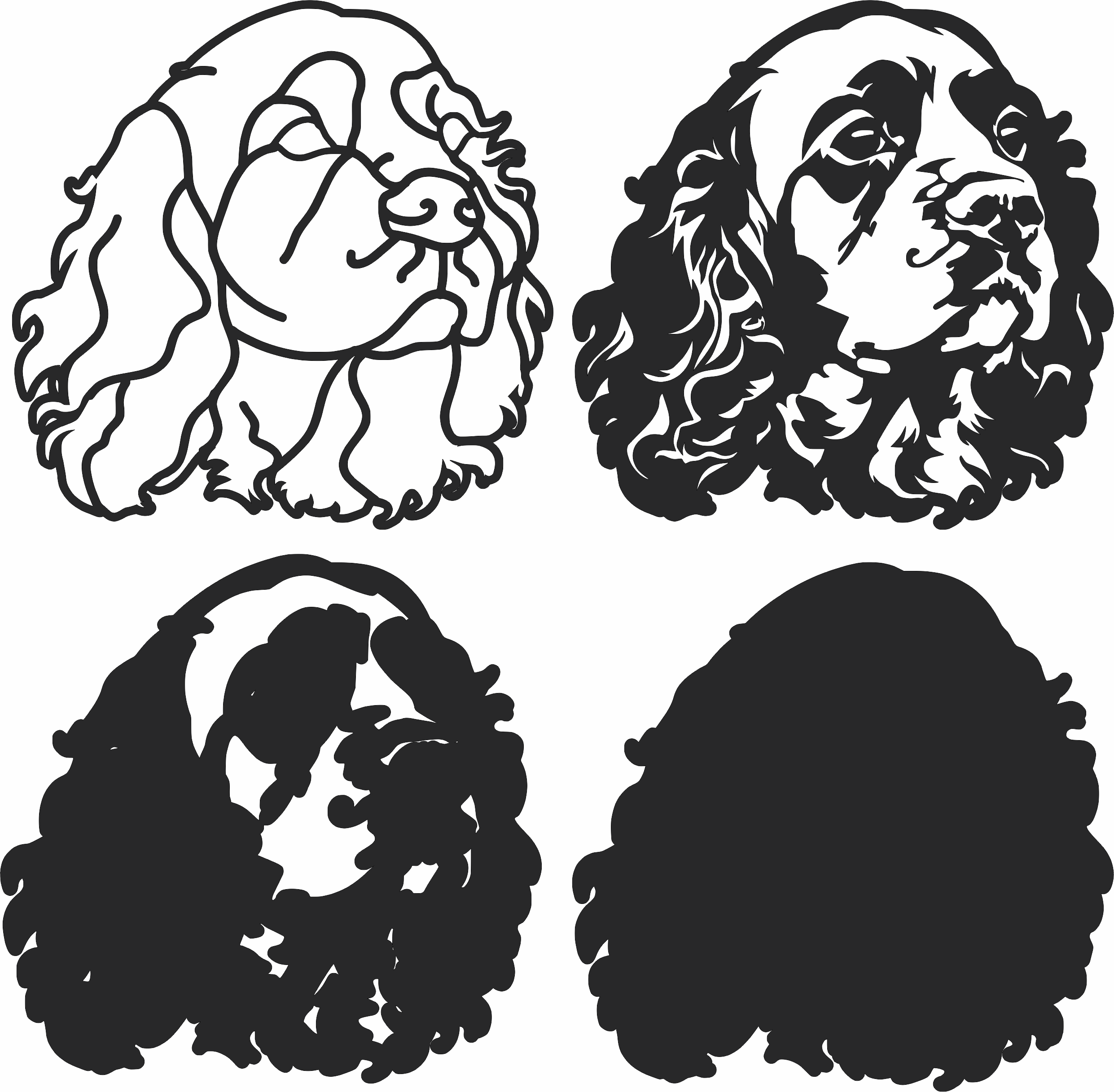 imagem do arquivo vetor para download Vetor de cão AMERICAN COCKER SPANIEL