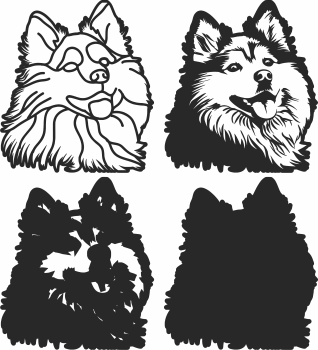imagem do arquivo vetor para download Vetor de cão AMERICAN ESKIMO