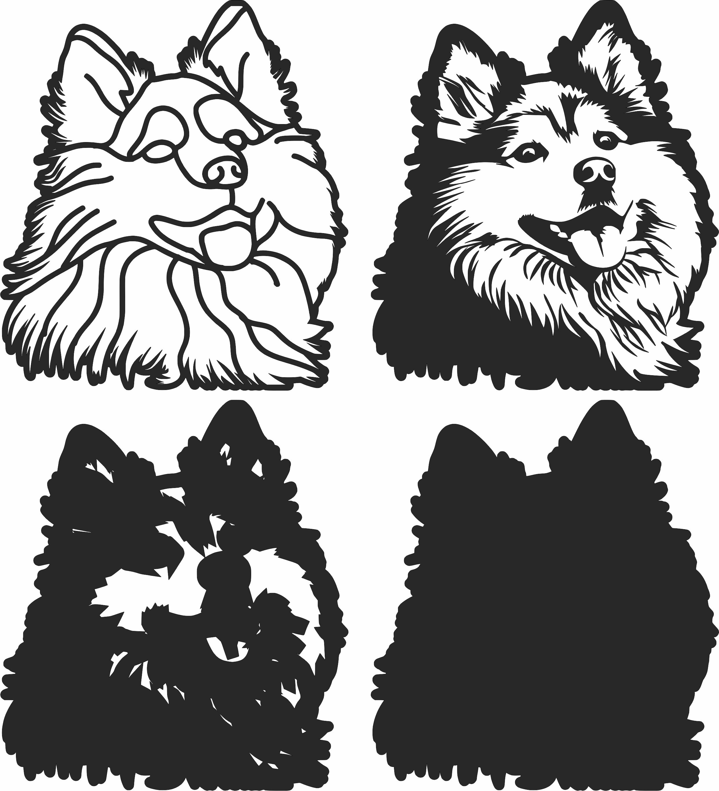 imagem do arquivo vetor para download Vetor de cão AMERICAN ESKIMO