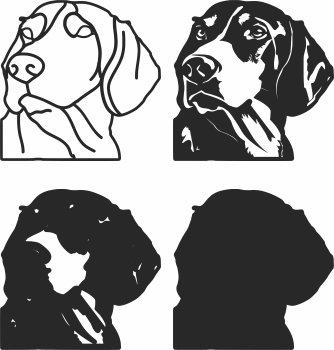 imagem do arquivo vetor para download Vetor de cão AMERICAN FOXHOUND