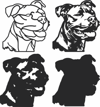 imagem do arquivo vetor para download Vetor de cão AMERICAN STAFFORDSHIRE