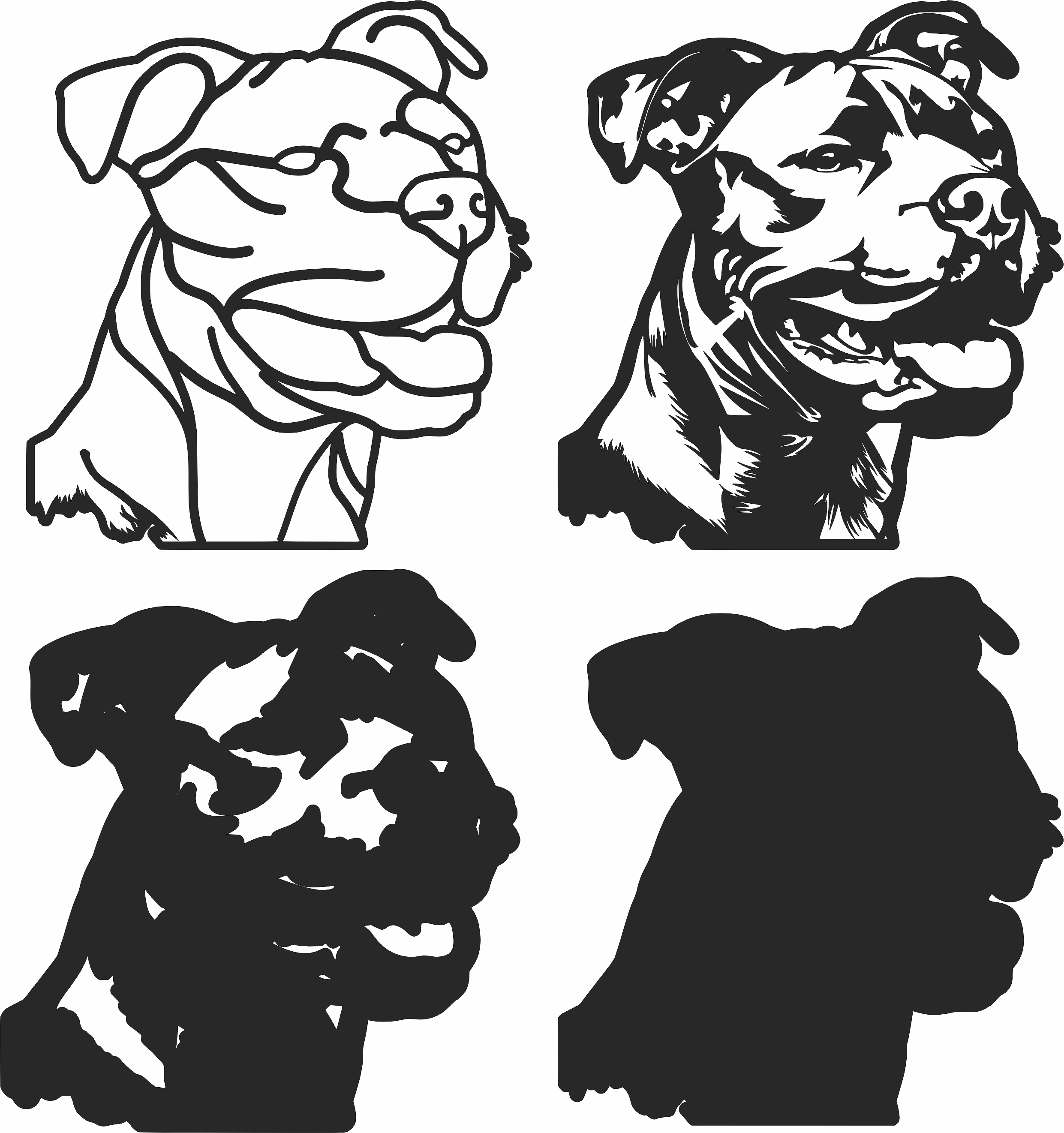 imagem do arquivo vetor para download Vetor de cão AMERICAN STAFFORDSHIRE 