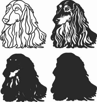 imagem do arquivo vetor para download Vetor de cão AN AFGHAN HOUND