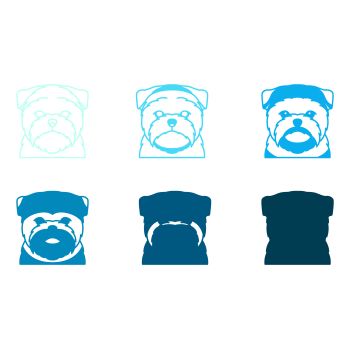 imagem do arquivo vetor para download Vetor de cão raça Affenpinschers