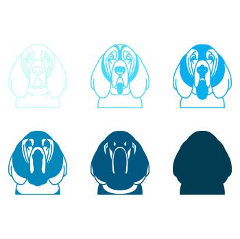 imagem do arquivo vetor para download Vetor de cão raça Bloodhounds