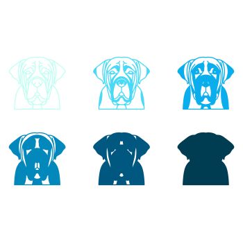 imagem do arquivo vetor para download Vetor de cão raça Boerboel