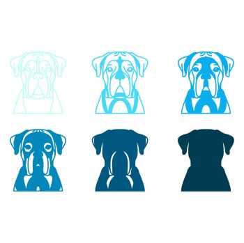 imagem do arquivo vetor para download Vetor de cão raça Boxer