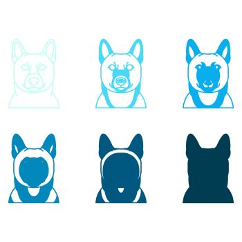 imagem do arquivo vetor para download Vetor de cão raça Buhund norueguês