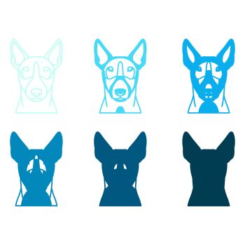 imagem do arquivo vetor para download Vetor de cão raça Bull Terriers Miniatura