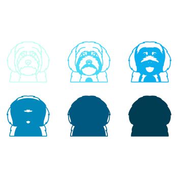 imagem do arquivo vetor para download Vetor de cão raça Cavoodle