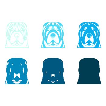 imagem do arquivo vetor para download Vetor de cão raça Chinese Shar Pei
