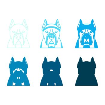 imagem do arquivo vetor para download Vetor de cão raça Dogo Argentino