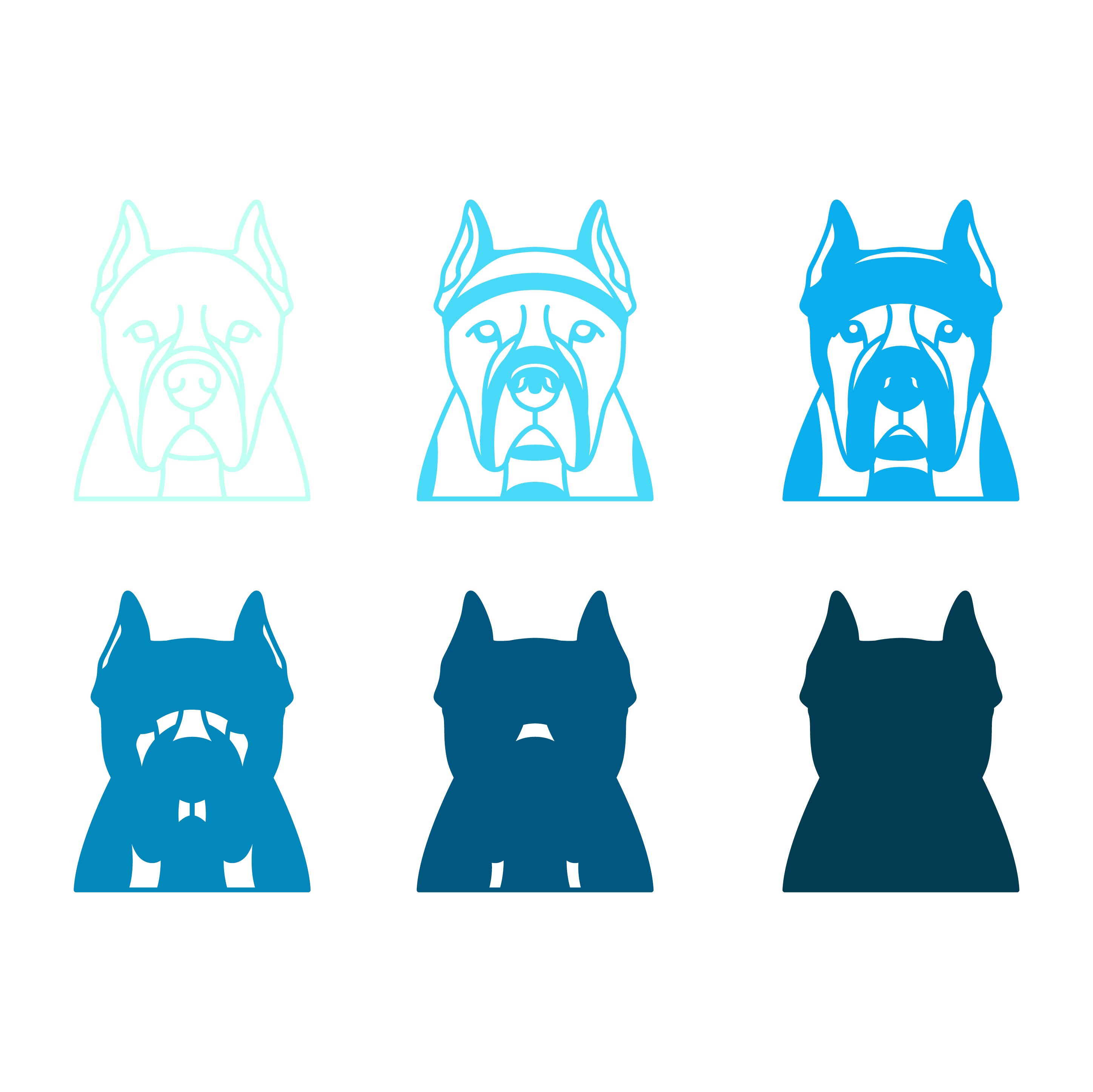 imagem do arquivo vetor para download Vetor de cão raça Dogo Argentino