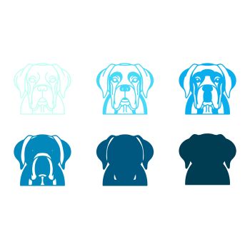 imagem do arquivo vetor para download Vetor de cão raça Dogues de Bordeaux