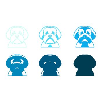 imagem do arquivo vetor para download Vetor de cão raça Lhasa Apsos