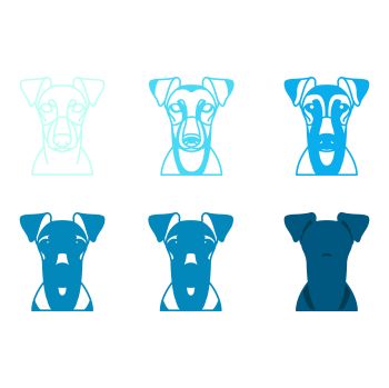 imagem do arquivo vetor para download Vetor de cão raça Manchester Terriers