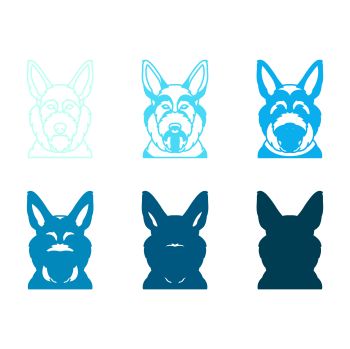 imagem do arquivo vetor para download Vetor de cão raça Pastor da picardia