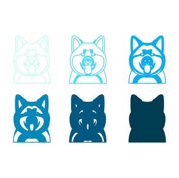 imagem do arquivo vetor para download Vetor de cão raça Akita Inu