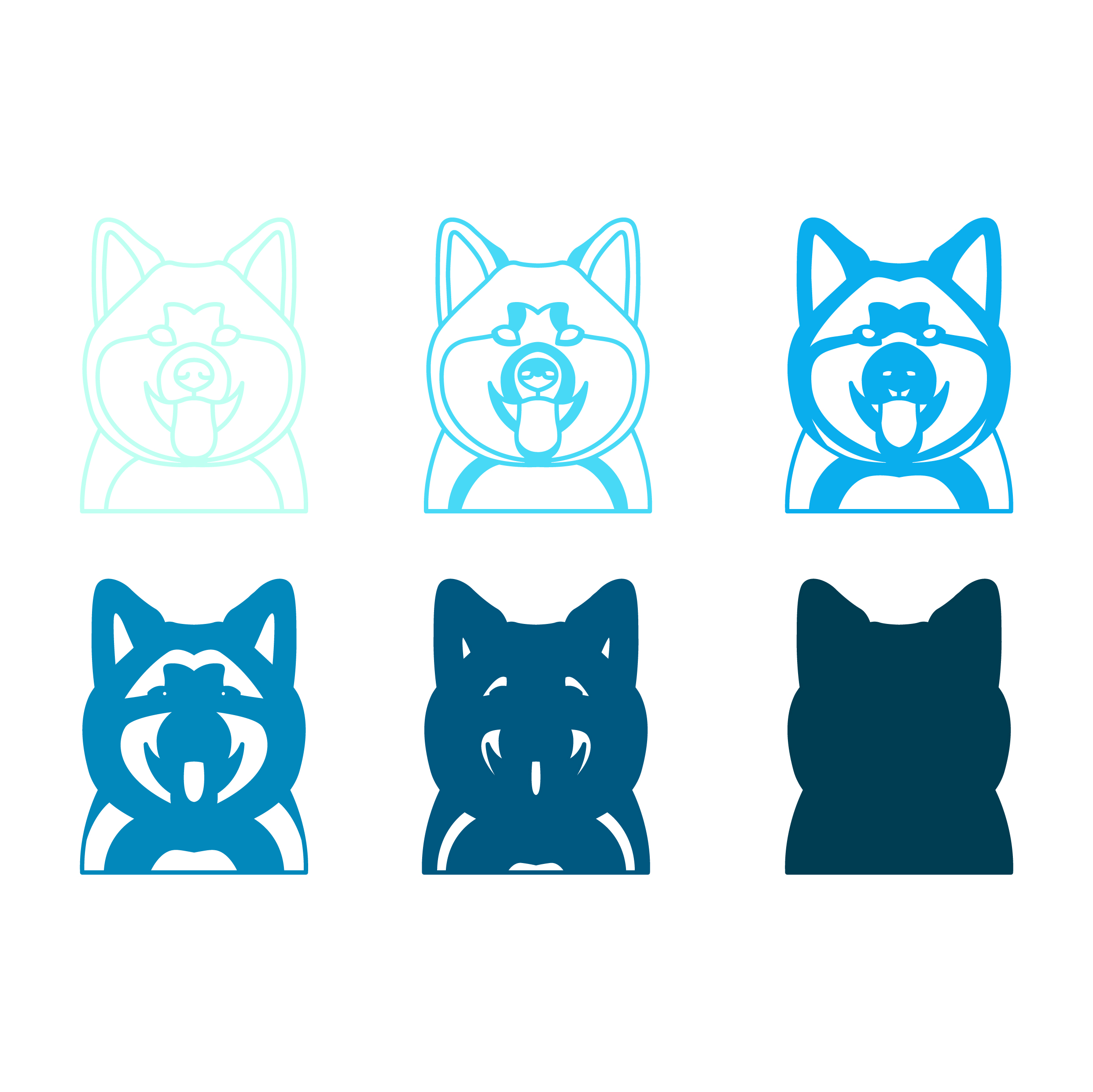 imagem do arquivo vetor para download Vetor de cão raça Akita Inu