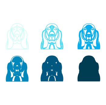 imagem do arquivo vetor para download Vetor de cão raça Basset Hounds