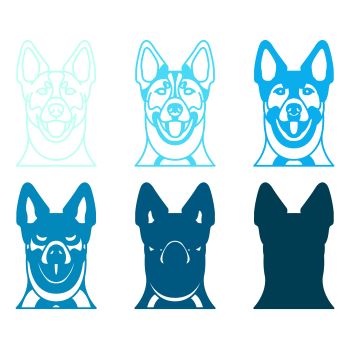 imagem do arquivo vetor para download Vetor de cão raça Boiadeiro australiano