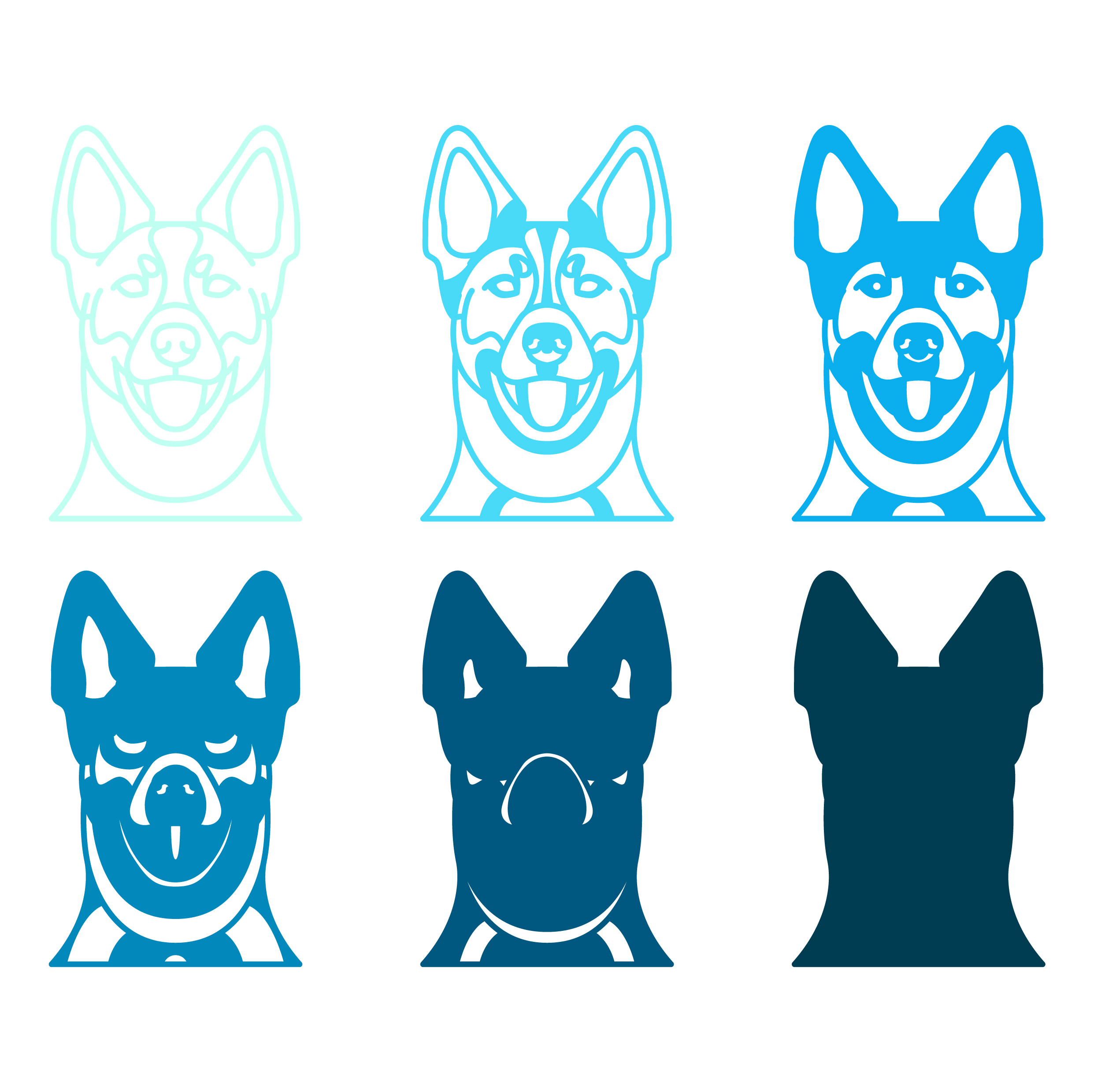 imagem do arquivo vetor para download Vetor de cão raça Boiadeiro australiano