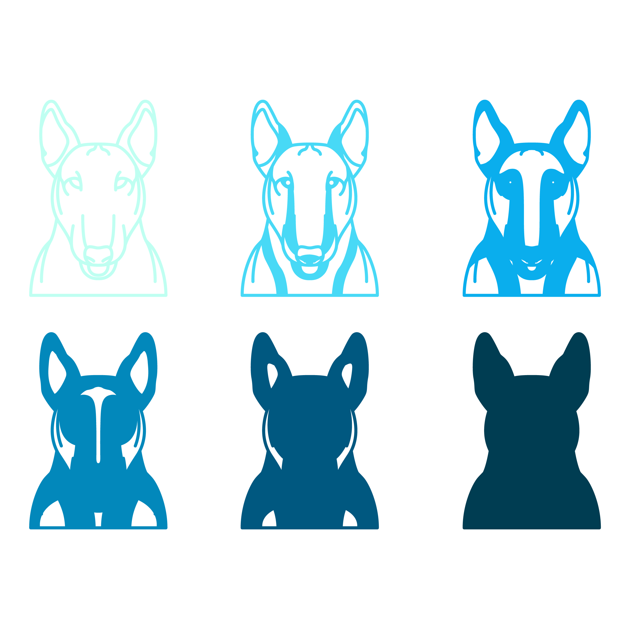 imagem do arquivo vetor para download Vetor de cão raça Bull Terriers