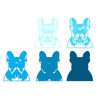 imagem do arquivo vetor para download Vetor de cão raça Bulldog Frances