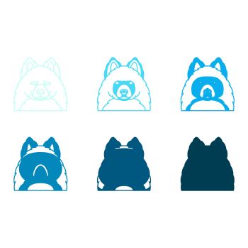 imagem do arquivo vetor para download Vetor de cão raça Cães Esquimó Americanos
