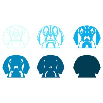 imagem do arquivo vetor para download Vetor de cão raça Cavalier King Charles Spaniel