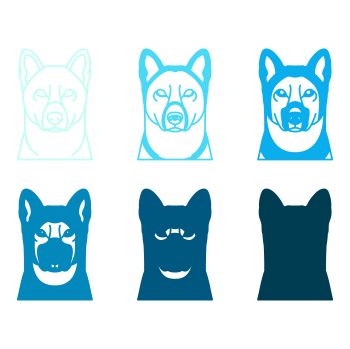 imagem do arquivo vetor para download Vetor de cão raça Jindo coreano