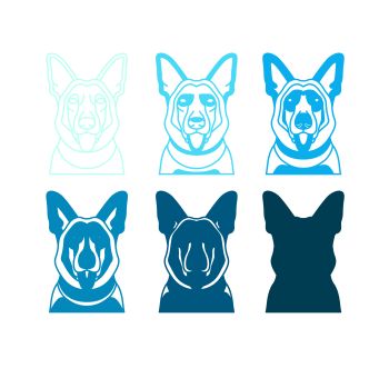 imagem do arquivo vetor para download Vetor de cão raça Pastor alemão