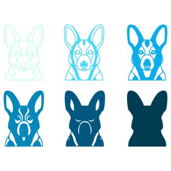 imagem do arquivo vetor para download Vetor de cão raça Welsh corgi cardigan